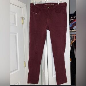 American Eagle Maroon Jeans